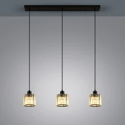 Lindby Pendellamper|Pendellamper > hængelampe Vella, transparent, glas, 83 cm, 3 lyskilder.