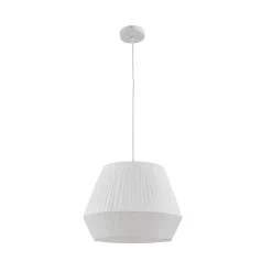 Lindby Pendellamper|Pendellamper > hængelampe Vitore, Ø 40 cm, tekstil, hvid