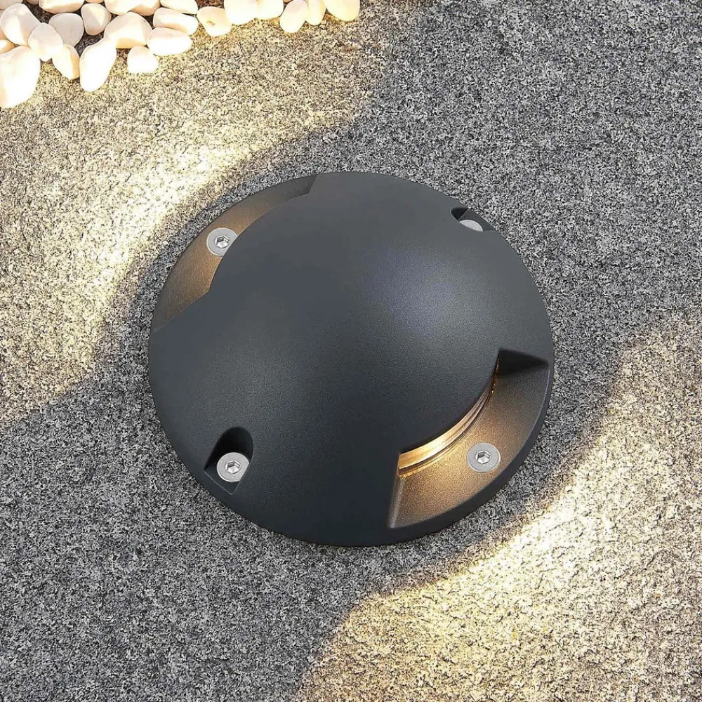 Lindby Sokkellamper|Udendørs Spot > Huban gulv-spotlight med LED, 2 lyskilder
