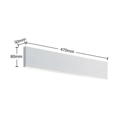 Lindby Gang|Væglamper > Ignazia LED-væglampe, 47 cm, hvid, metal, op/ned