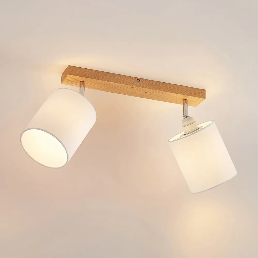 Loftlamper|Spotlights ^ Lindby Imarin loftspot, 2 lyskilder, eg/hvid