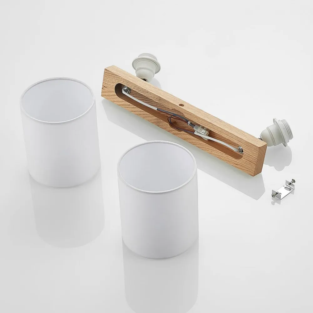 Loftlamper|Spotlights ^ Lindby Imarin loftspot, 2 lyskilder, eg/hvid