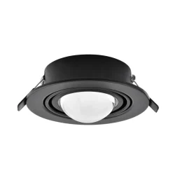 Lindby Indbygningsspots > indbygningsspot Jyla, sort, 4.200 K, Ø 13 cm, linse