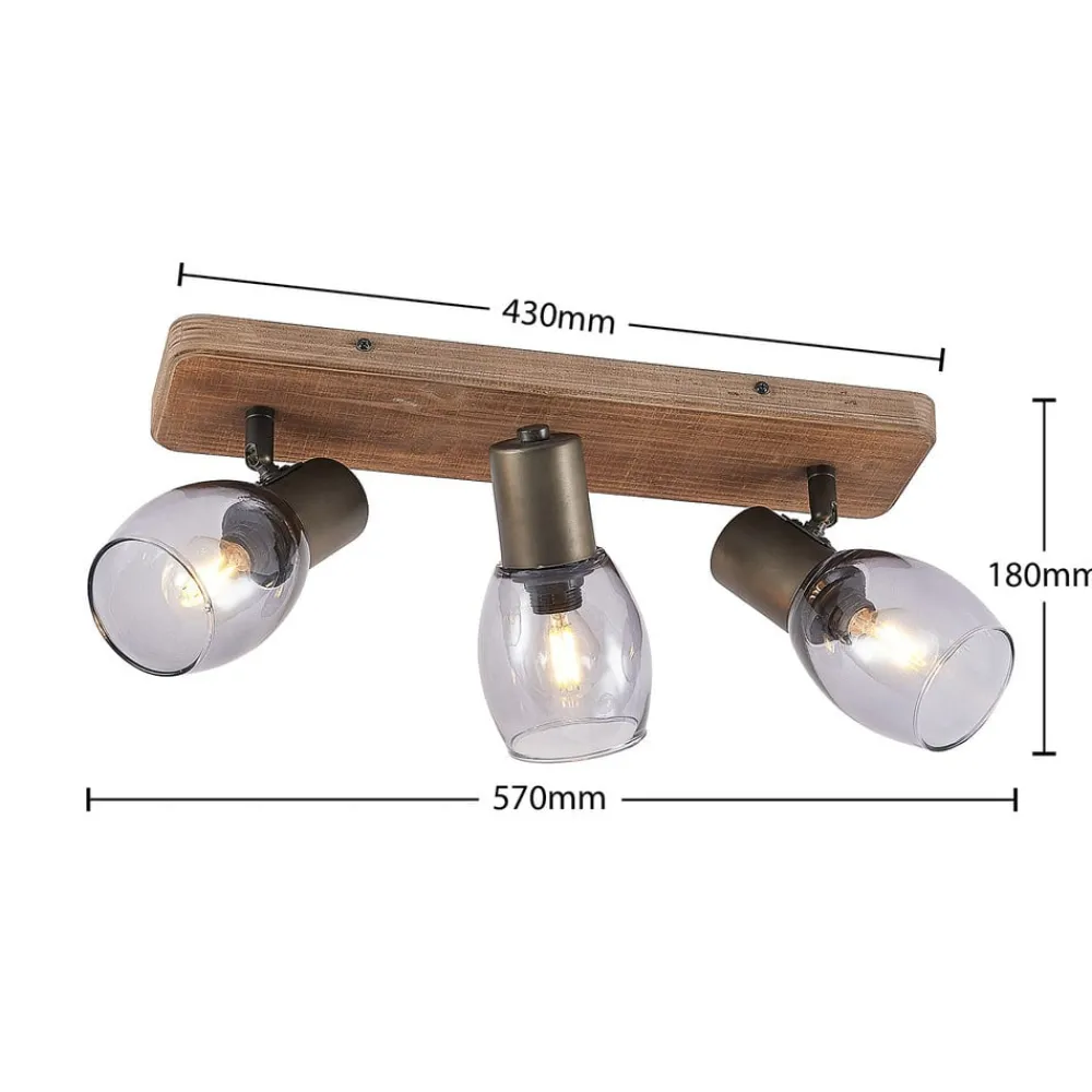 Lindby Loftlamper|Spotlights > Ineska loftspot, 3 lyskilder, kantet