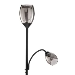 Gulvlamper|Gulvlamper ^ Lindby Irmino gulvlampe med røgfarvede glasskærme