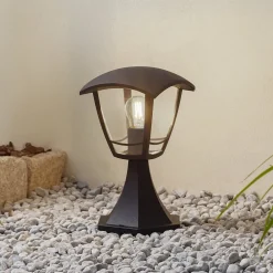 Lindby Terrassebelysning|Sokkellamper > Isidoro sokkellampe, sort, højde 28 cm, plast