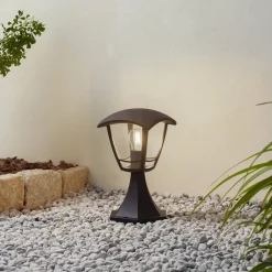 Lindby Terrassebelysning|Sokkellamper > Isidoro sokkellampe, sort, højde 28 cm, plast