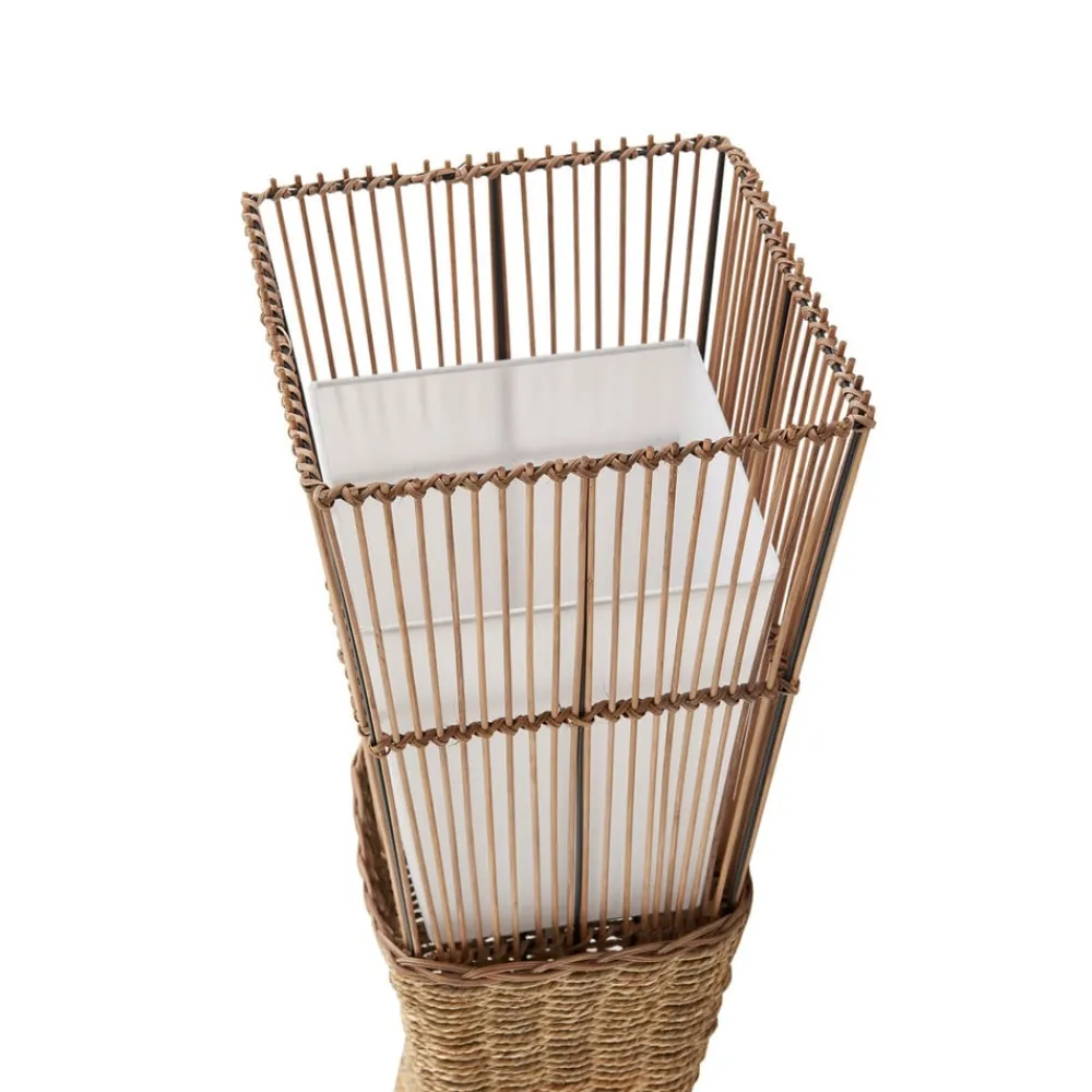 Gulvlamper ^ Lindby Jacinto gulvlampe, bambus, hamp, højde 130 cm