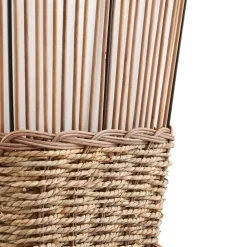 Gulvlamper ^ Lindby Jacinto gulvlampe, bambus, hamp, højde 130 cm
