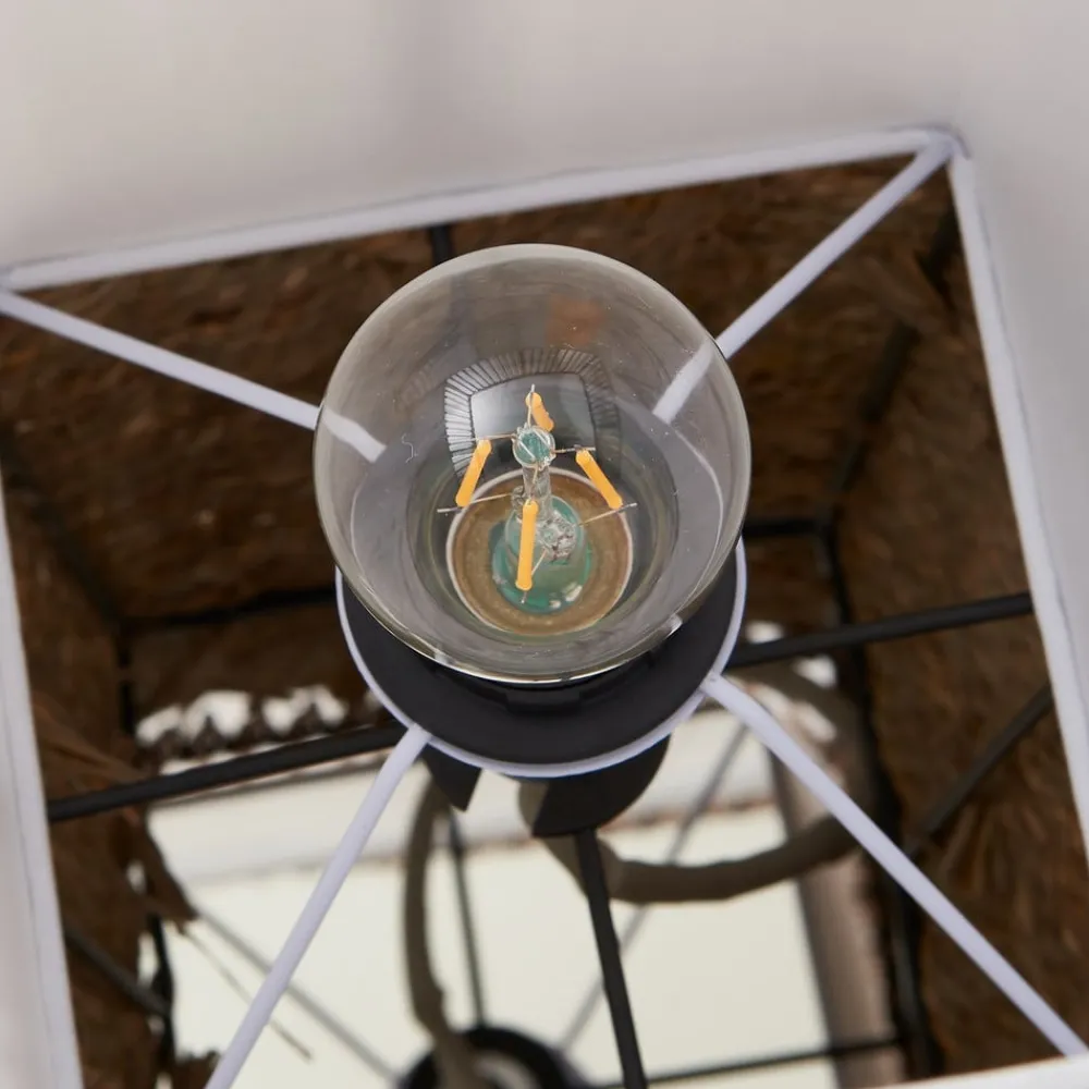 Gulvlamper ^ Lindby Jacinto gulvlampe, bambus, hamp, højde 130 cm