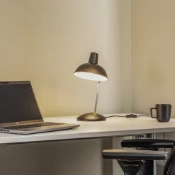Arbejdsrum/Kontor|Bordlamper ^ Lindby Jamelia bordlampe, stål, sort