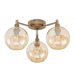Loftlamper|Pendellamper ^ Lindby Jemissa loftlampe, 3 lyskilder, ravgul