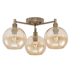 Loftlamper|Pendellamper ^ Lindby Jemissa loftlampe, 3 lyskilder, ravgul