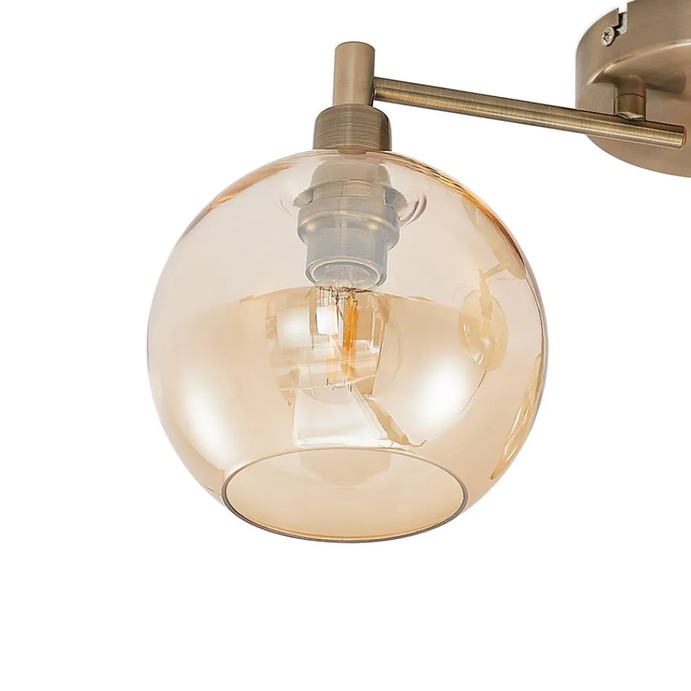 Loftlamper|Pendellamper ^ Lindby Jemissa loftlampe, 3 lyskilder, ravgul