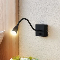 Lindby Væglamper|Væglamper > Jolka LED-læselampe, afbryder, mat sort