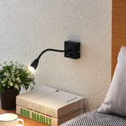 Lindby Væglamper|Væglamper > Jolka LED-læselampe, afbryder, mat sort