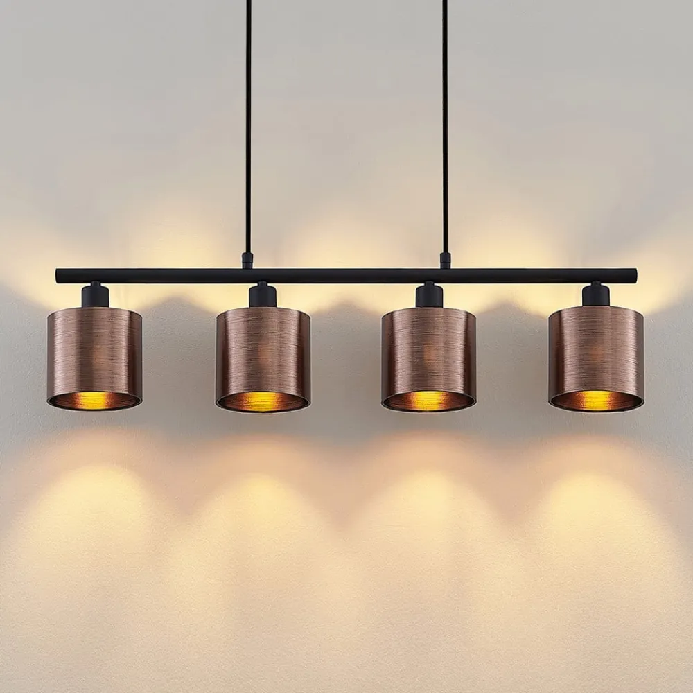 Lindby Pendellamper|Pendellamper > Joudy pendellampe, 4 lyskilder, mørk bronze