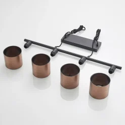 Lindby Pendellamper|Pendellamper > Joudy pendellampe, 4 lyskilder, mørk bronze