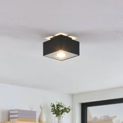 Lindby Loftlamper|Loftlamper > Kasi loftlampe, sort, 1 lyskilde, 14 x 14cm