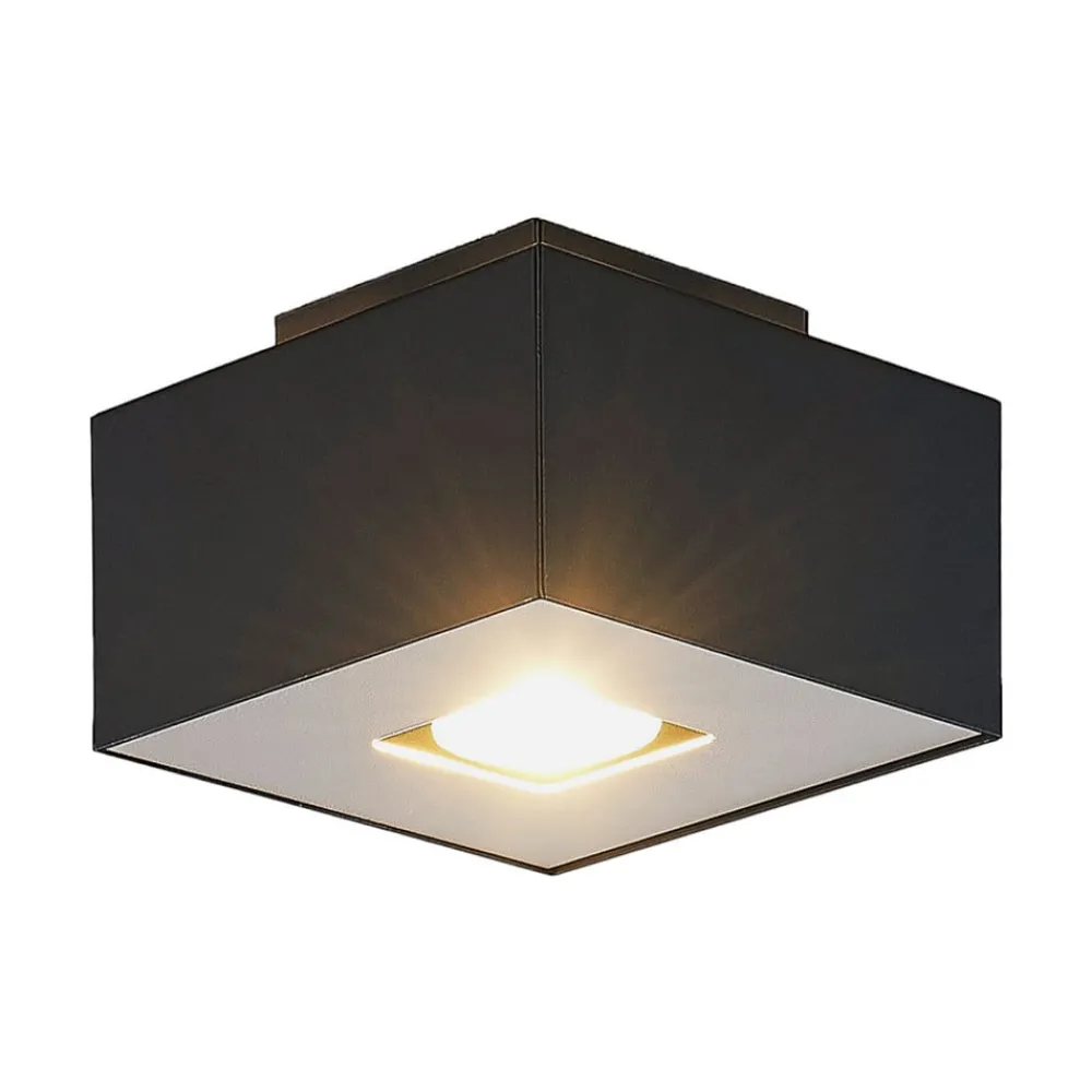 Lindby Loftlamper|Loftlamper > Kasi loftlampe, sort, 1 lyskilde, 14 x 14cm