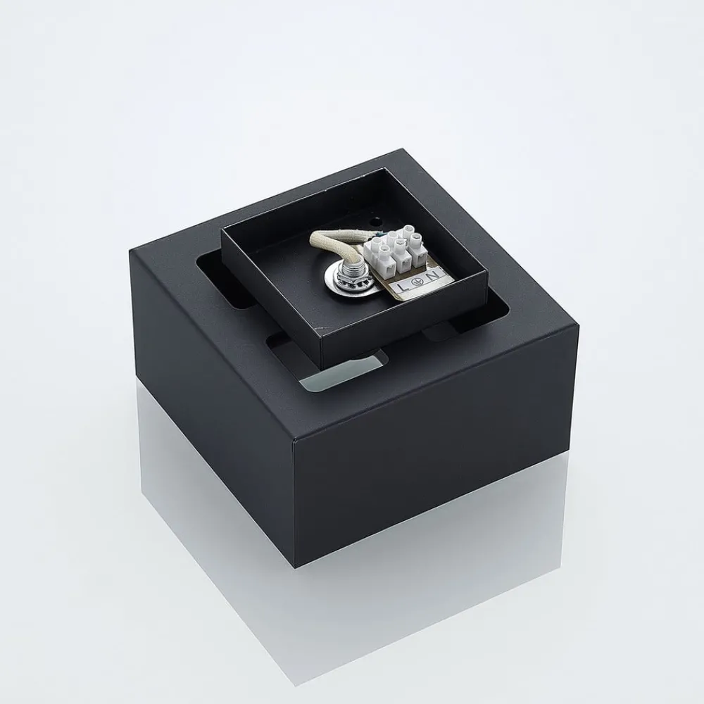Lindby Loftlamper|Loftlamper > Kasi loftlampe, sort, 1 lyskilde, 14 x 14cm