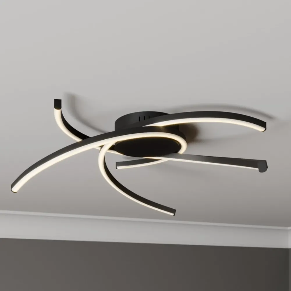 Lindby Gang|Loftlamper > Katris LED-loftlampe, 58 cm, sort