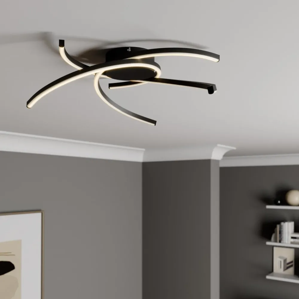 Lindby Gang|Loftlamper > Katris LED-loftlampe, 58 cm, sort