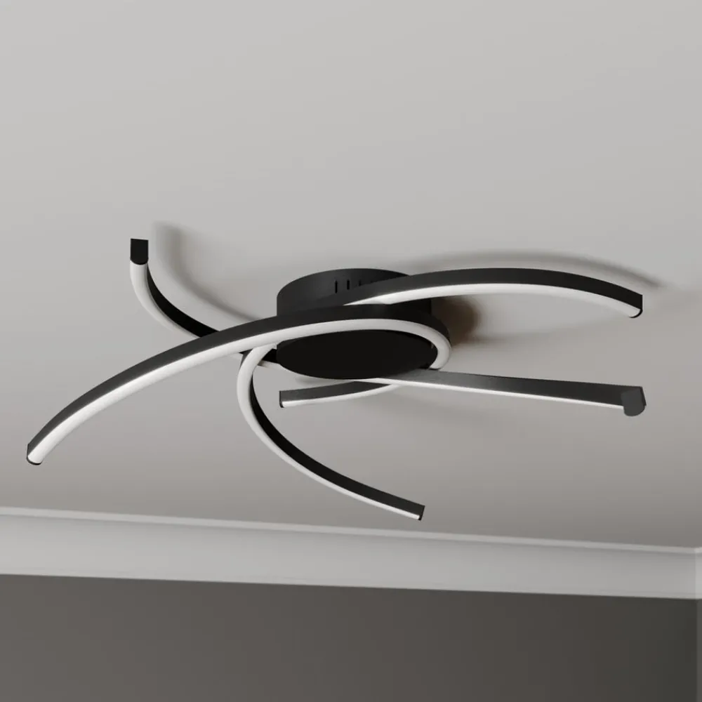 Lindby Gang|Loftlamper > Katris LED-loftlampe, 58 cm, sort
