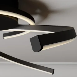 Lindby Gang|Loftlamper > Katris LED-loftlampe, 58 cm, sort