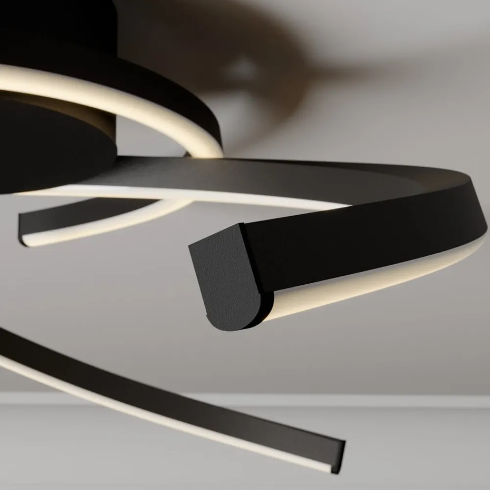 Lindby Gang|Loftlamper > Katris LED-loftlampe, 58 cm, sort