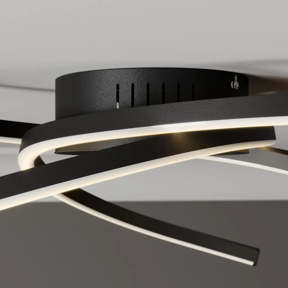 Lindby Gang|Loftlamper > Katris LED-loftlampe, 58 cm, sort