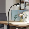 Lindby Arbejdsrum/Kontor|Bordlamper > klemmelampe Jyla, sort, linse, 3000K, GX53