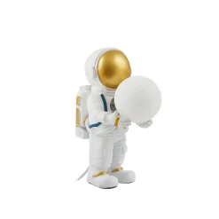 Lindby Bordlamper > Kosmo bordlampe, hvid/guld, keramik, glas