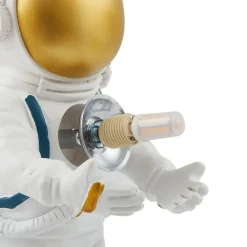 Lindby Bordlamper > Kosmo bordlampe, hvid/guld, keramik, glas