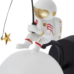 Væglamper ^ Lindby Kosmo væglampe, plast, astronaut, 30 cm høj