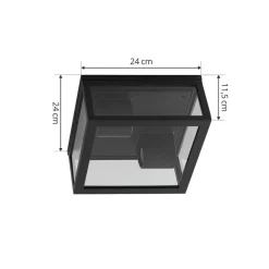 Lindby Udendørs Loftlamper > Kremena udendørs loftslampe, sort