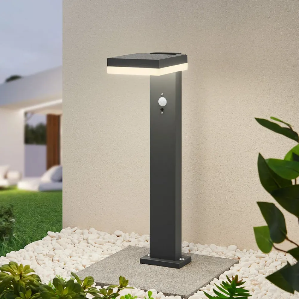 Lindby Solcelle Lampe Med Sensor|Væglampe Med Sensor > Laira LED-sokkellampe, solcelle, 50 cm