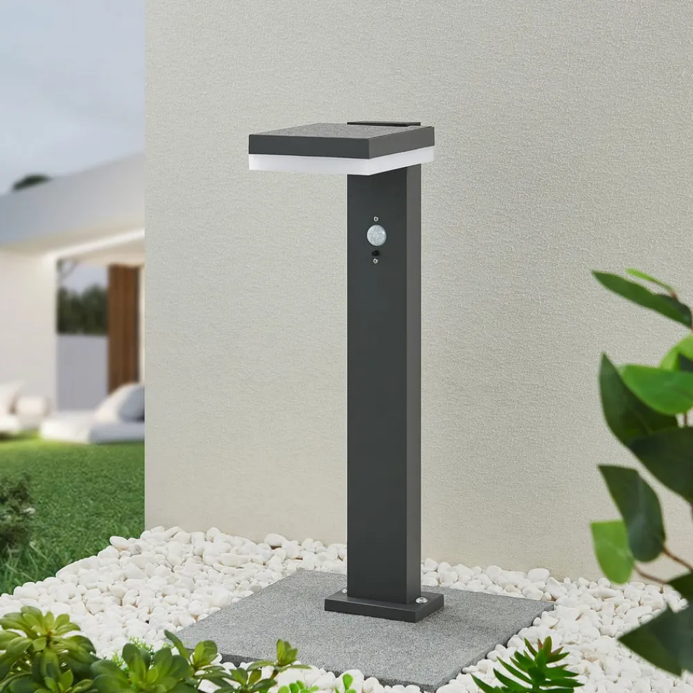 Lindby Solcelle Lampe Med Sensor|Væglampe Med Sensor > Laira LED-sokkellampe, solcelle, 50 cm