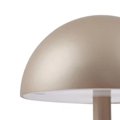 Dekorationsbelysning|Terrassebelysning ^ Lindby LED-batteridrevet bordlampe Pippin, guld/travertin, IP44