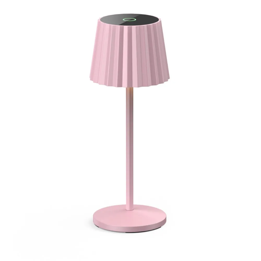 Lindby Dekorationsbelysning|Terrassebelysning > LED-batteridrevet bordlampe Esali, pink, metal, IP54