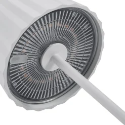 Lindby Dekorationsbelysning > LED-batteridrevet bordlampe Esali, hvid, riller, 29 cm