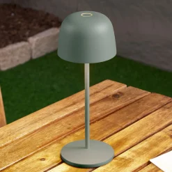 Lindby Dekorationsbelysning|Bordlamper > LED-bordlampe Arietty, grøn, dæmpbar, IP65