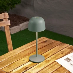 Lindby Dekorationsbelysning|Bordlamper > LED-bordlampe Arietty, grøn, dæmpbar, IP65
