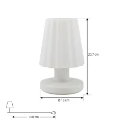 Lindby Dekorationsbelysning|Terrassebelysning > LED-bordlampe Jovem, hvid, plast, RGB