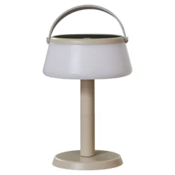 Solcellelamper ^ Lindby LED-bordlampe Mikkel, beige, dæmpbar, 7 cm