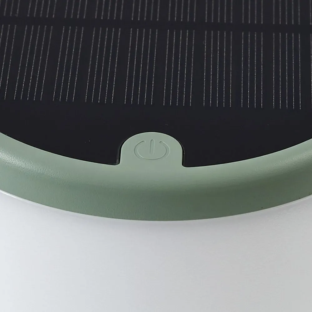 Lindby Dekorationsbelysning|Solcellelamper > LED-bordlampe Mikkel, grøn, dæmpbar