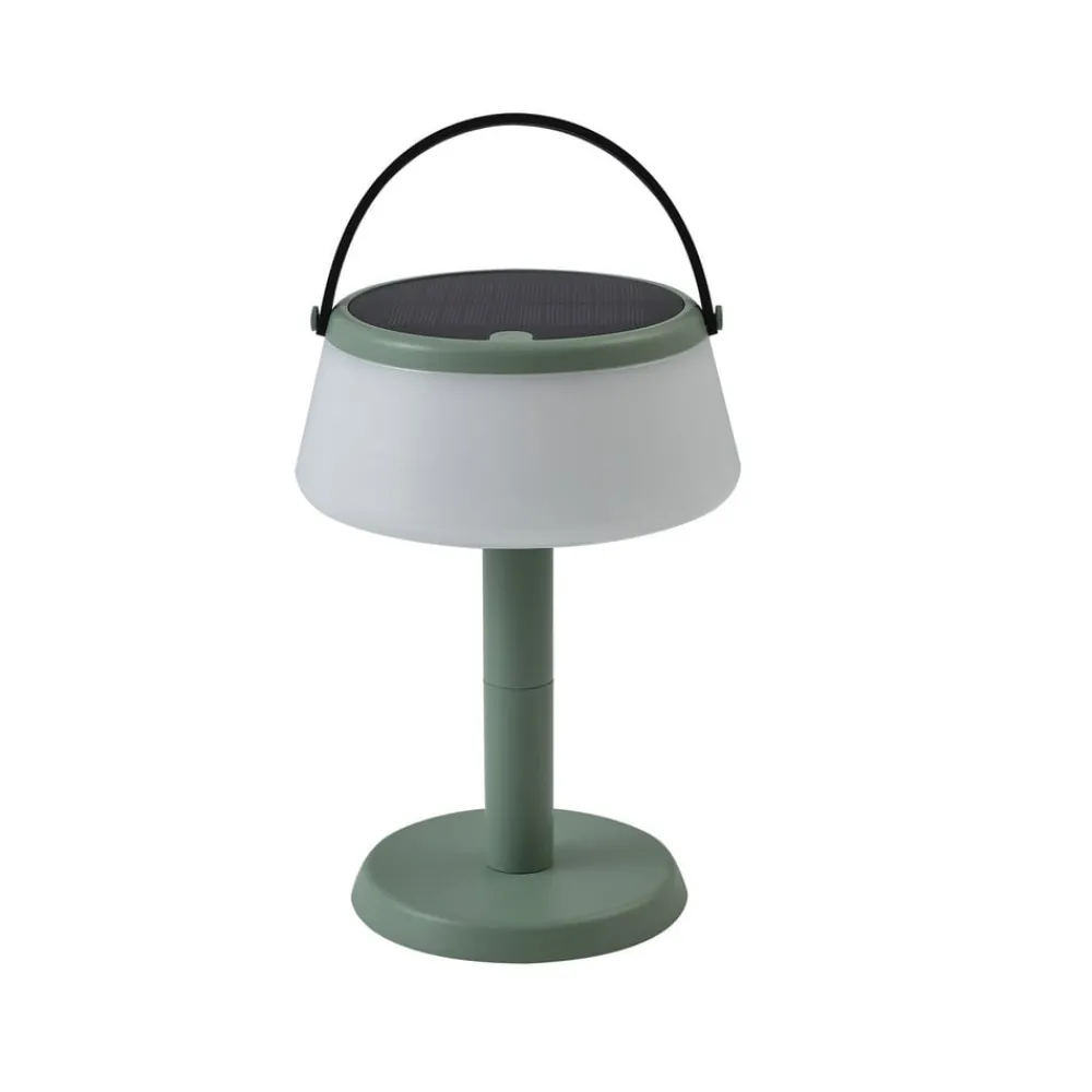 Lindby Dekorationsbelysning|Solcellelamper > LED-bordlampe Mikkel, grøn, dæmpbar
