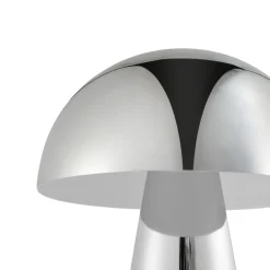 Lindby Pendellamper|Bordlamper > LED-bordlampe Nevijo, krom, Ø20 cm, USB, dæmpbar
