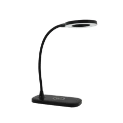 Lindby Arbejdsrum/Kontor|Bordlamper > LED-bordlampe Siona sort CCT dæmpbar ladestation