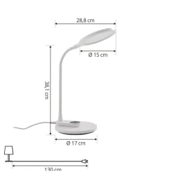 Lindby Bordlamper > LED-bordlampe Valtaria, hvid, CCT, dæmpbar